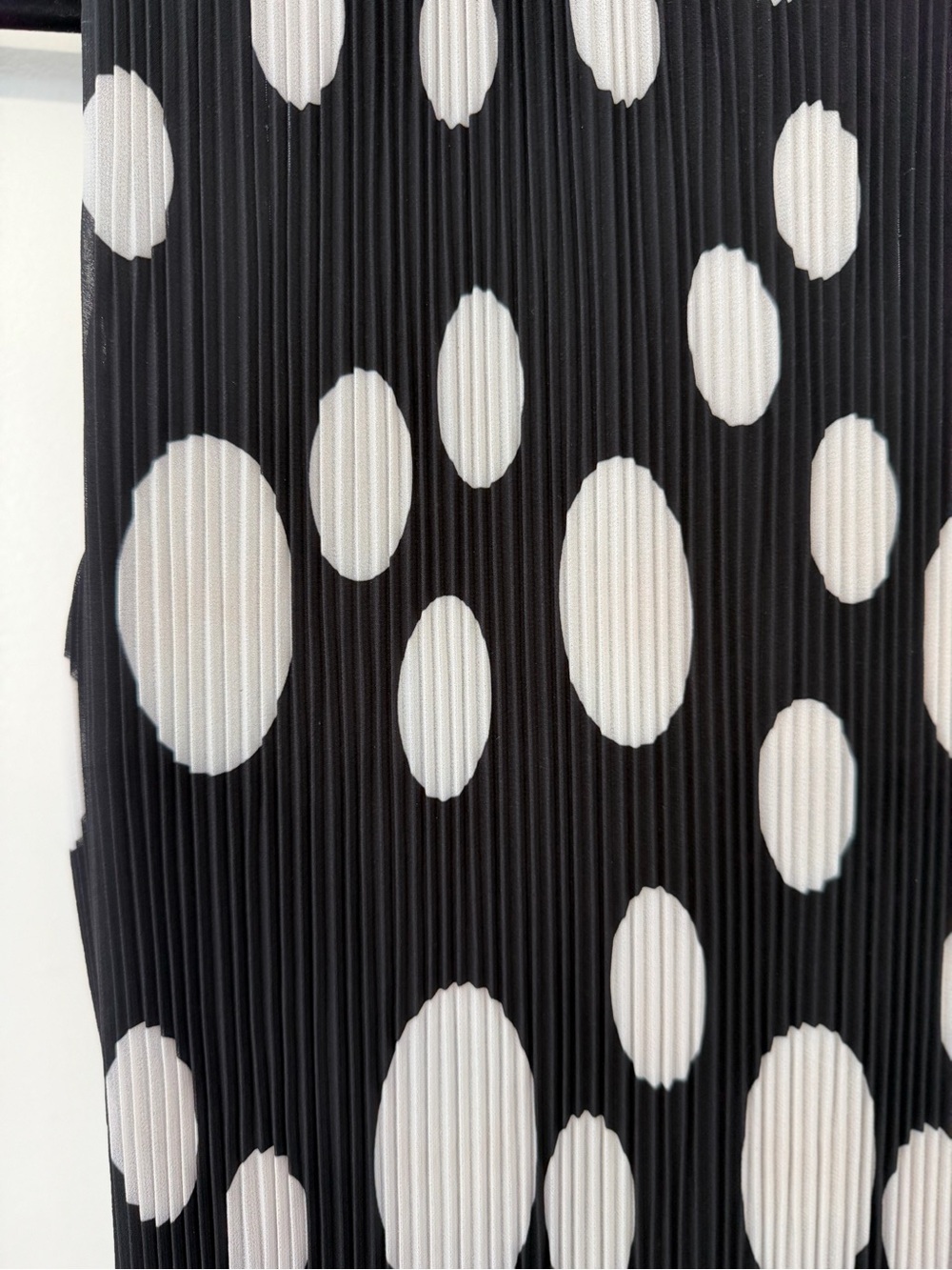 Milly Sleeveless Black Midi Dress with White Polka Dot Print - Picture 5 of 8